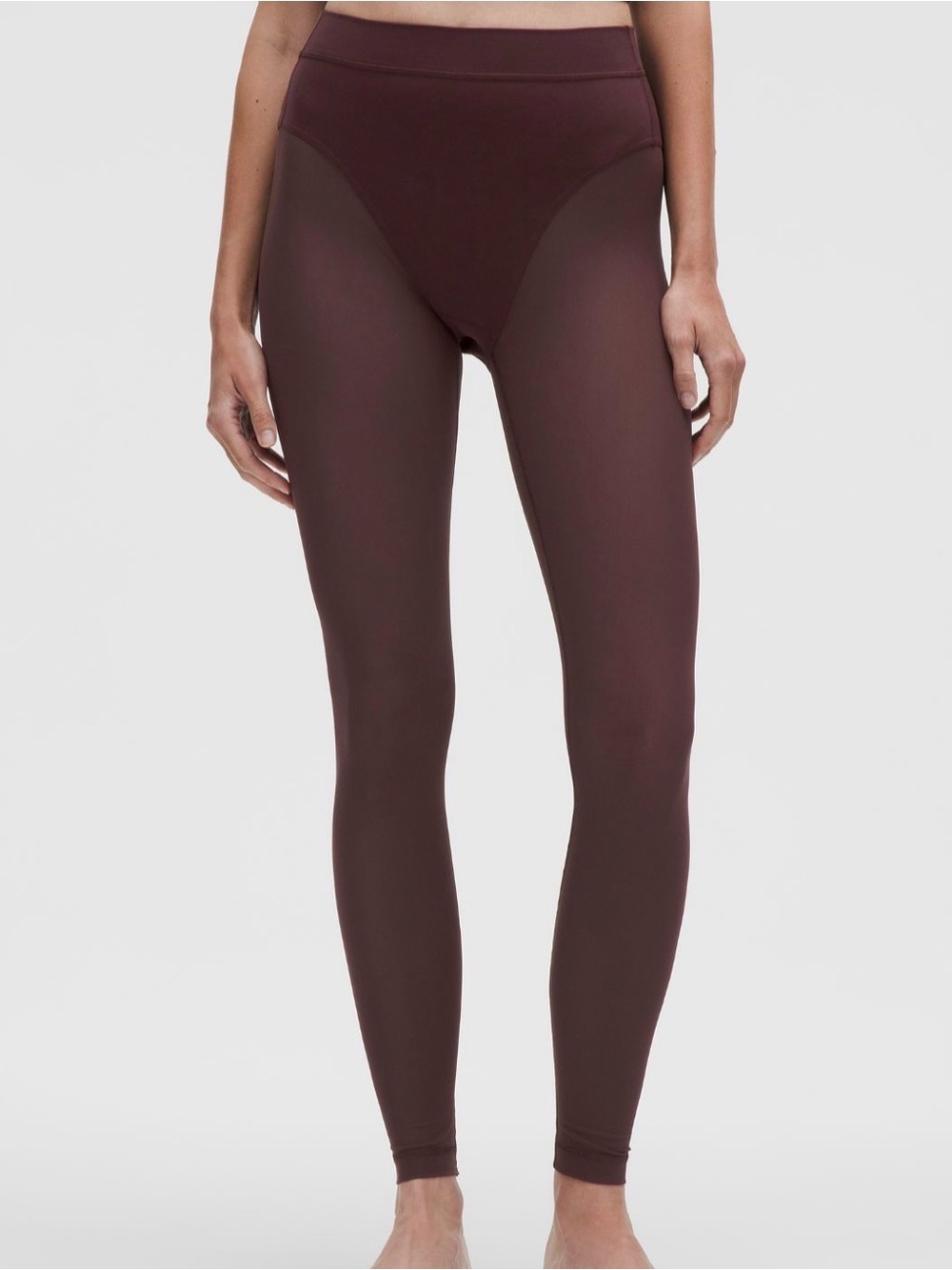 Lululemon Nulu High-rise mesh leg tights 28” color plum size 4 NWT